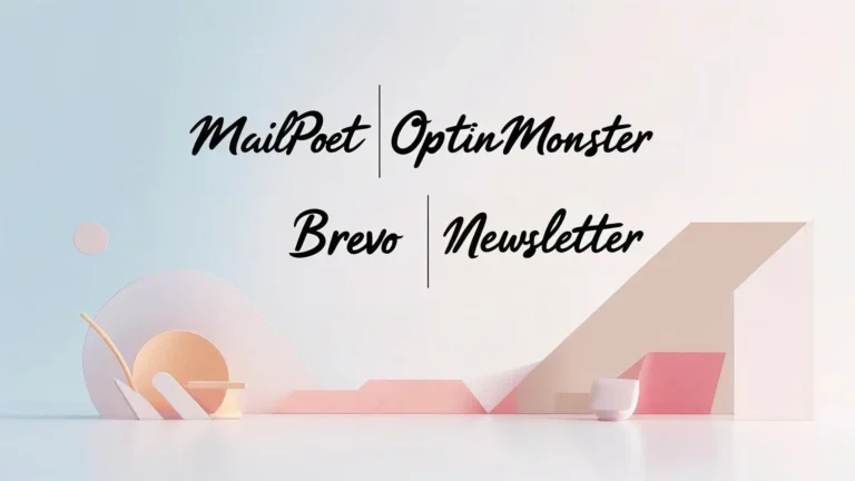Best WordPress Email Plugins 2025 comparison featuring MailPoet, OptinMonster, Brevo, and Newsletter plugin interface on TrendMeadow blog