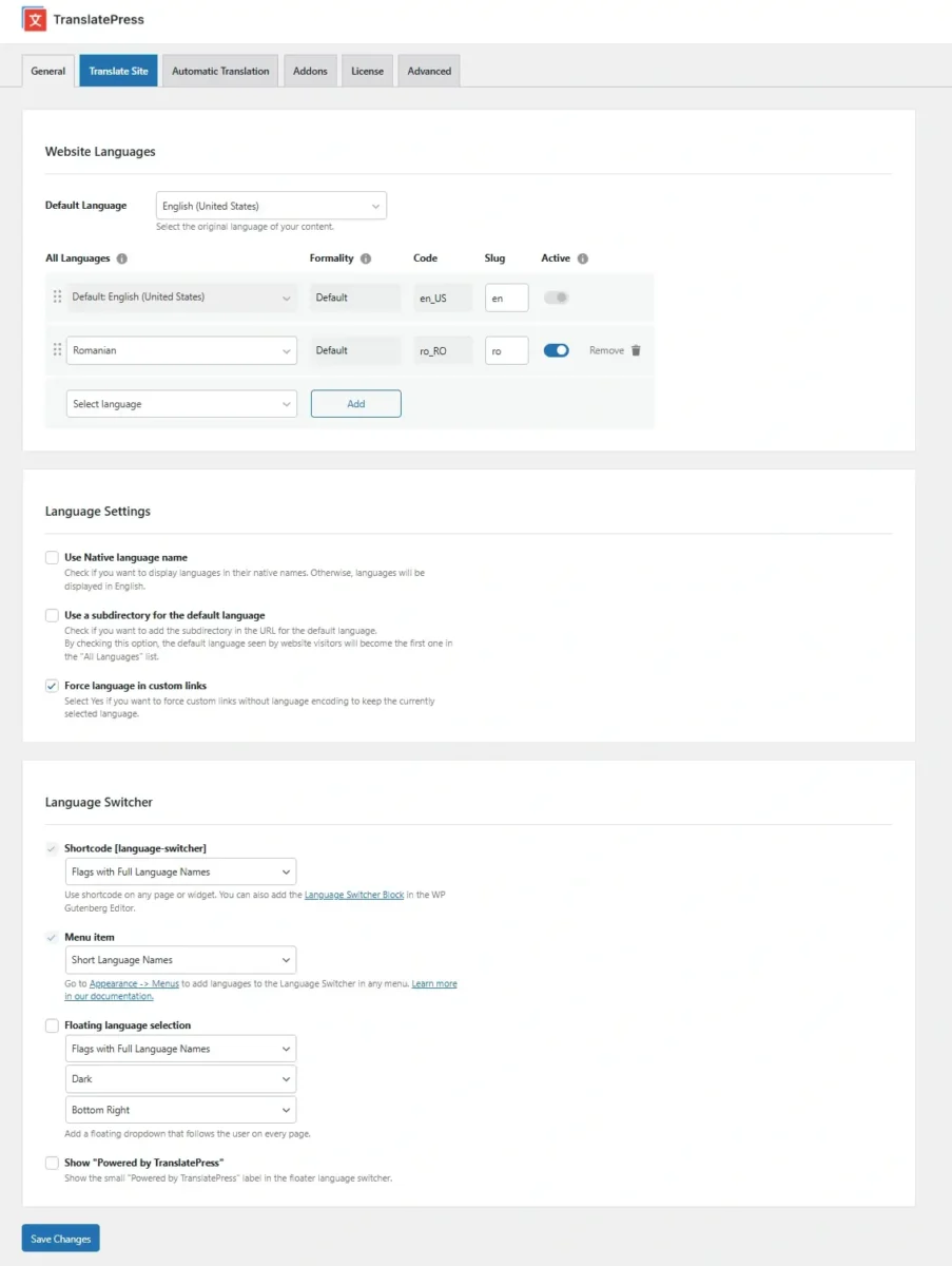 TranslatePress Dashboard – Visual Translation Interface for WordPress Multilingual Sites (2025)